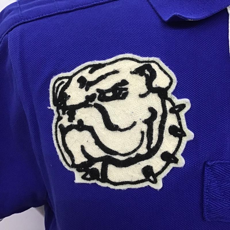 ポロラルフローレン POLO RALPH LAUREN ポロシャツ 半袖 ブルドック M ロゴ、文字 青 / ブルー / メンズ USED 古着 中古 10086477