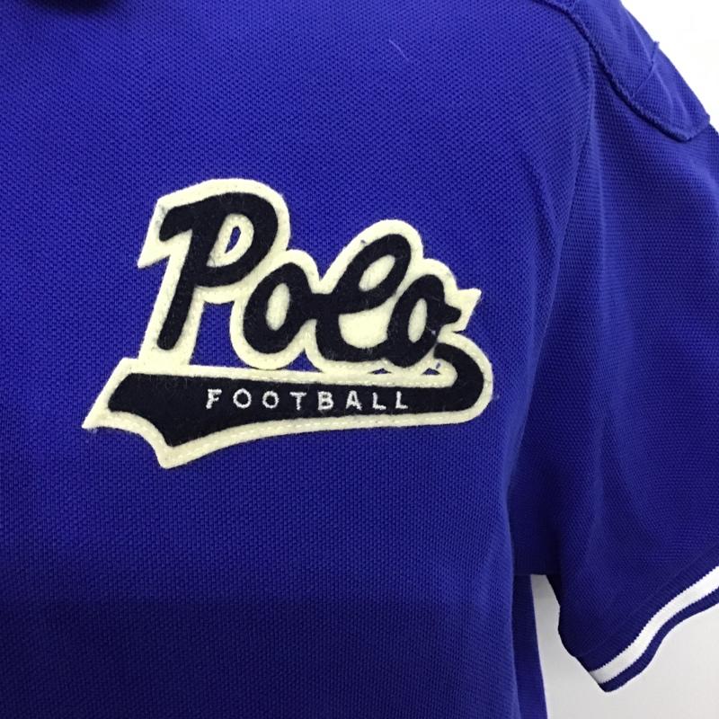 ポロラルフローレン POLO RALPH LAUREN ポロシャツ 半袖 ブルドック M ロゴ、文字 青 / ブルー / メンズ USED 古着 中古 10086477