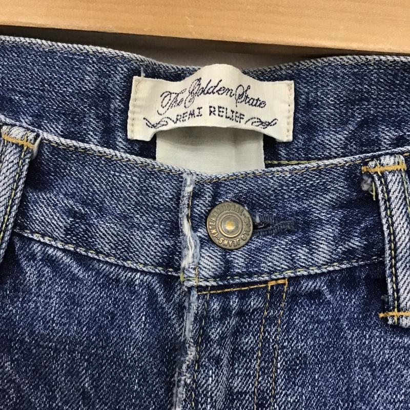 レミ レリーフ REMI RELIEF パンツ ショートパンツ 128390 デニム ハーフパンツ カットオフ S 無地 青 / ブルー / メンズ USED 古着 中古 10086481