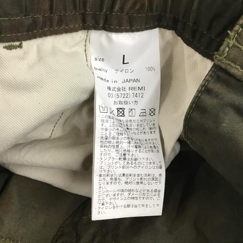 レミ レリーフ REMI RELIEF パンツ ショートパンツ イージーショーツ L カモフラージュ柄・迷彩 カーキ / カーキ / メンズ USED 古着 中古 10086483