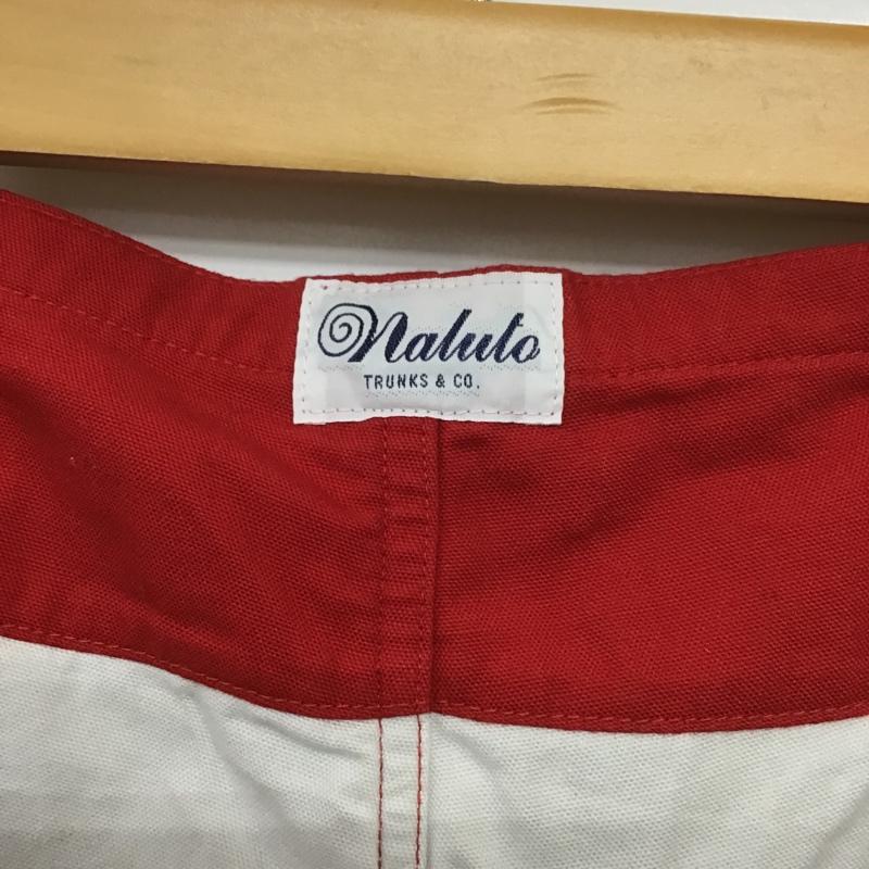 古着 USED パンツ ショートパンツ NALUTO TRUNKS サーフトランクス 32 ボーダー柄 白 / ホワイト / X 赤 / レッド / X 紺 / ネイビー / メンズ USED 古着 中古 10086490
