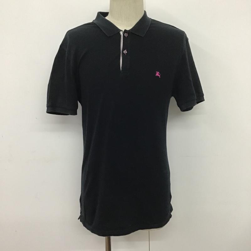 バーバリーブラックレーベル BURBERRY BLACK LABEL ポロシャツ 半袖 BMV31-639-09 2 ワンポイント 黒 / ブラック / メンズ USED 古着 中古 10086496