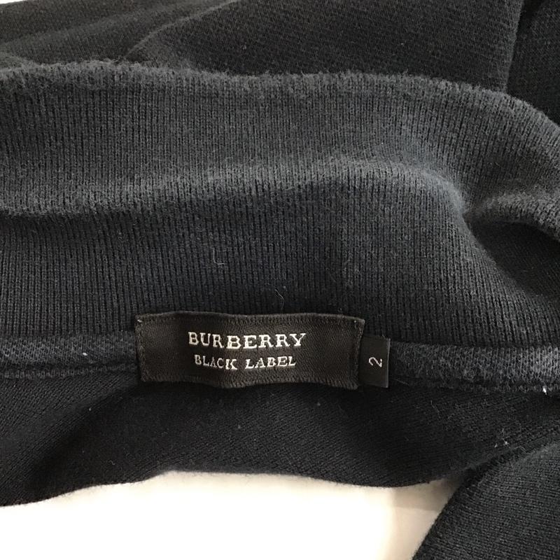バーバリーブラックレーベル BURBERRY BLACK LABEL ポロシャツ 半袖 BMV31-639-09 2 ワンポイント 黒 / ブラック / メンズ USED 古着 中古 10086496