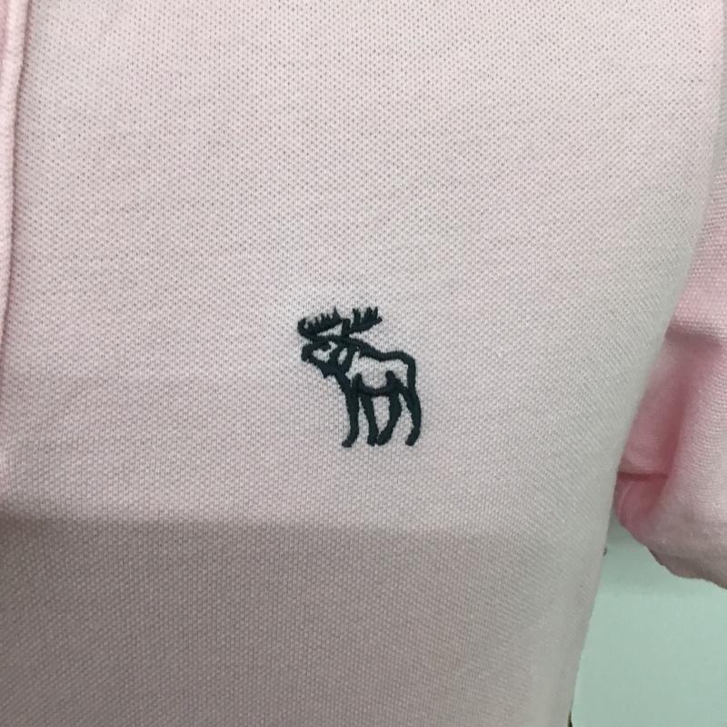 アバクロンビーアンドフィッチ ABERCROMBIE&FITCH ポロシャツ 半袖 S ワンポイント 桃 / ピンク / メンズ USED 古着 中古 10086497