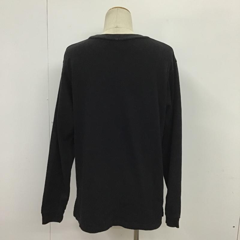 チャンピオン Champion Tシャツ 長袖 L 無地 黒 / ブラック / メンズ USED 古着 中古 10086551