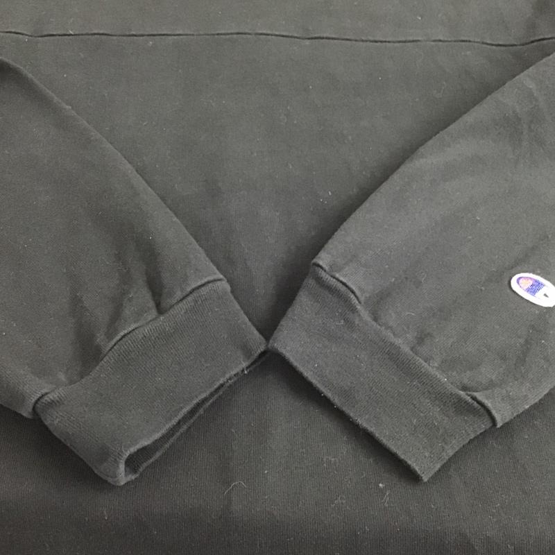 チャンピオン Champion Tシャツ 長袖 L 無地 黒 / ブラック / メンズ USED 古着 中古 10086551