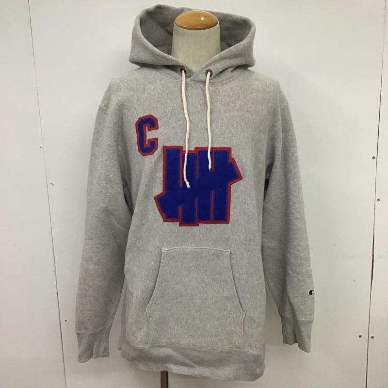 チャンピオン Campion パーカー 長袖 c8-g144 UNDFTD HOODED PARKA L 無地 灰 / グレー / メンズ USED 古着 中古 10086604