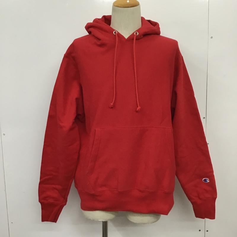 チャンピオン Campion パーカー 長袖 フーディ M 無地 赤 / レッド / メンズ USED 古着 中古 10086743