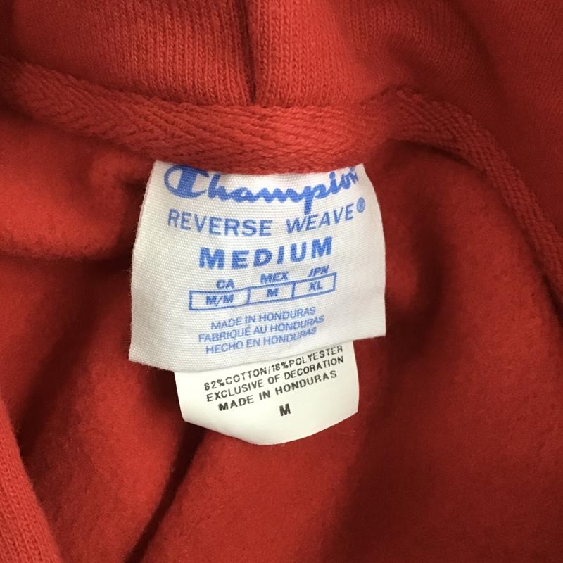 チャンピオン Campion パーカー 長袖 フーディ M 無地 赤 / レッド / メンズ USED 古着 中古 10086743