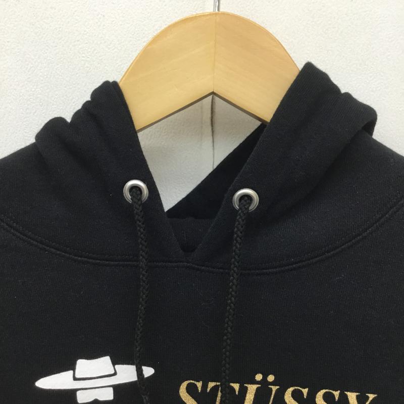 ステューシー STUSSY パーカー 長袖 Distoro プルオーバー M ロゴ、文字 黒 / ブラック / メンズ USED 古着 中古 10086752