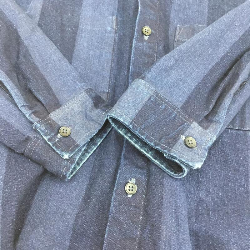 リーバイスメイドアンドクラフテッド Levi's Made & Crafted シャツ、ブラウス 長袖 ストライプ デニム S ストライプ インディゴ / インディゴ / メンズ USED 古着 中古 10086757