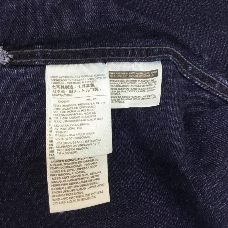 リーバイスメイドアンドクラフテッド Levi's Made & Crafted シャツ、ブラウス 長袖 ストライプ デニム S ストライプ インディゴ / インディゴ / メンズ USED 古着 中古 10086757