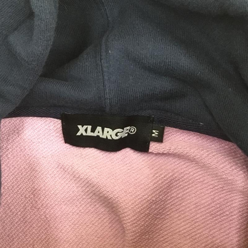 エクストララージ XLARGE パーカー 長袖 刺繍 プルオーバー M ロゴ、文字 X 刺繍 桃 / ピンク / X ベージュ / ベージュ / メンズ USED 古着 中古 10086763