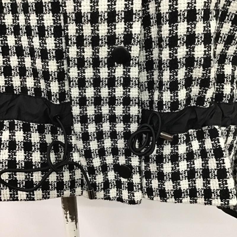 ザラ ZARA ジャケット、上着 ジャケット、ブレザー 2674 400 064 ツイード XS チェック 白 / ホワイト / X 黒 / ブラック / レディース USED 古着 中古 10086802