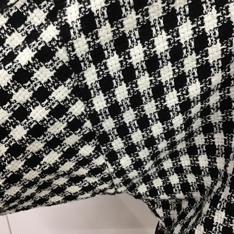 ザラ ZARA ジャケット、上着 ジャケット、ブレザー 2674 400 064 ツイード XS チェック 白 / ホワイト / X 黒 / ブラック / レディース USED 古着 中古 10086802