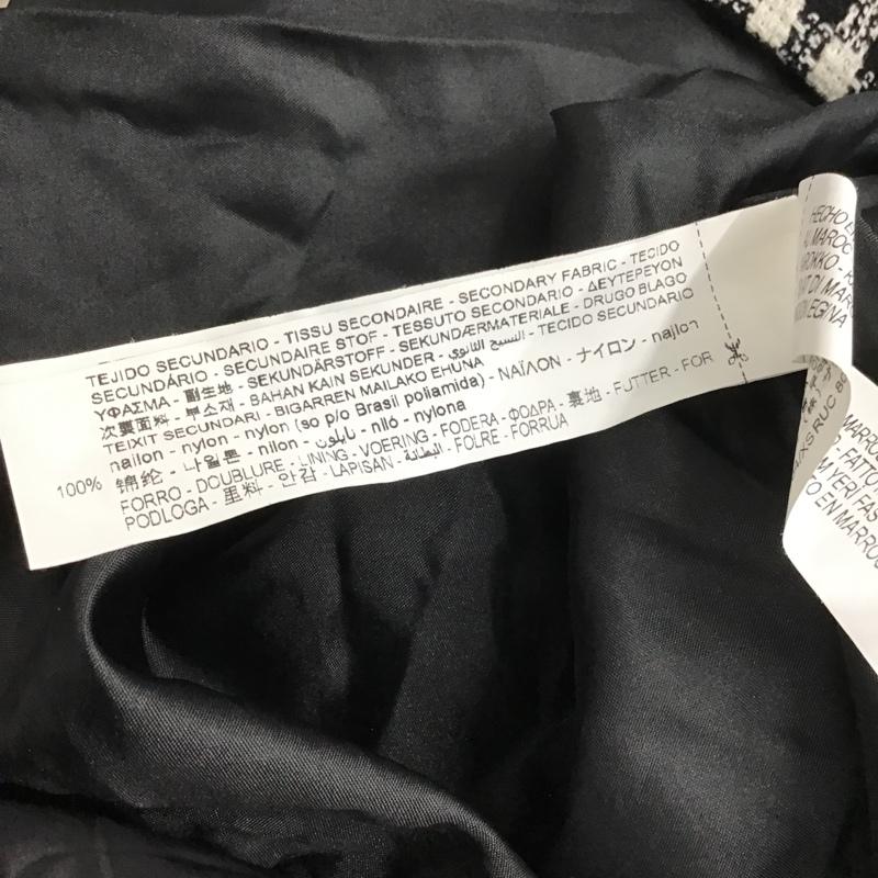 ザラ ZARA ジャケット、上着 ジャケット、ブレザー 2674 400 064 ツイード XS チェック 白 / ホワイト / X 黒 / ブラック / レディース USED 古着 中古 10086802