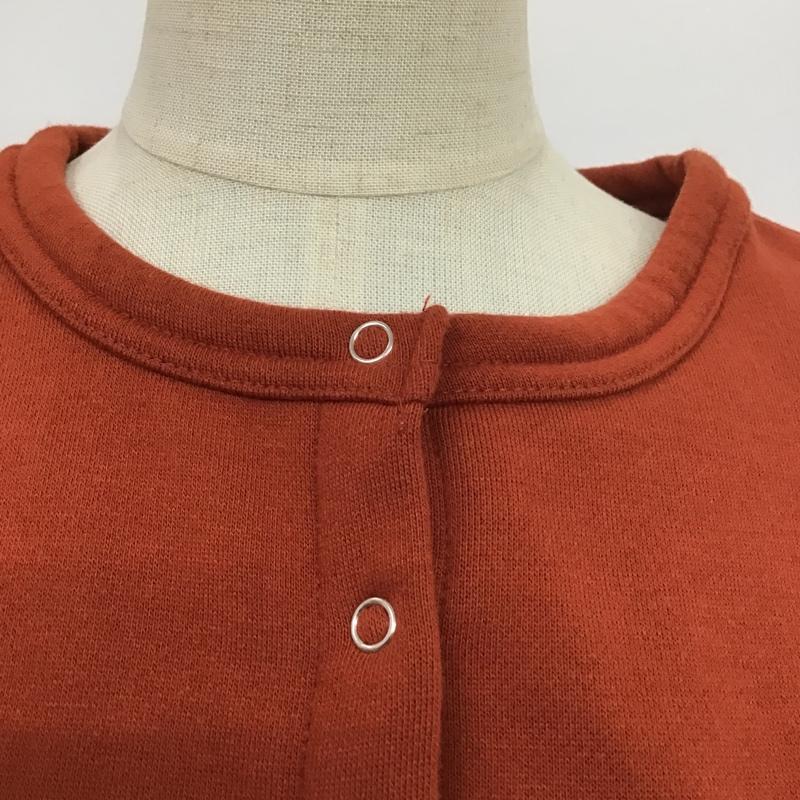 ダブルクローゼット w closet カーディガン 長袖 330658 リングドットボタンスエットクルーカーディガン 裏起毛 FREE 無地 橙 / オレンジ / レディース USED 古着 中古 10086806