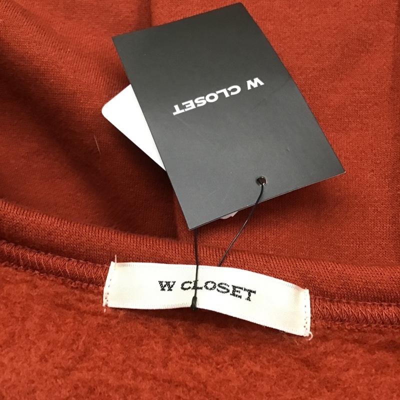 ダブルクローゼット w closet カーディガン 長袖 330658 リングドットボタンスエットクルーカーディガン 裏起毛 FREE 無地 橙 / オレンジ / レディース USED 古着 中古 10086806
