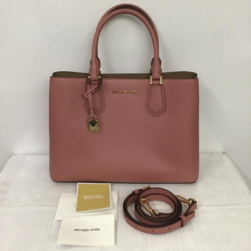 マイケルコース MICHAEL KORS ハンドバッグ ハンドバッグ 35F8GAFS2L ショルダー 2way ロゴ、文字 桃 / ピンク / X 金 / ゴールド / レディース USED 古着 中古 10086865