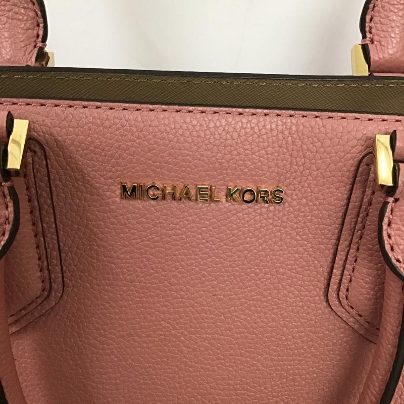 マイケルコース MICHAEL KORS ハンドバッグ ハンドバッグ 35F8GAFS2L ショルダー 2way ロゴ、文字 桃 / ピンク / X 金 / ゴールド / レディース USED 古着 中古 10086865
