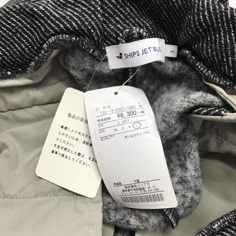 シップスジェットブルー SHIPS JET BLUE パンツ スラックス 123-15-0301-1895 裏起毛 イージーパンツ タグ付き L 黒 / ブラック / X 白 / ホワイト / メンズ USED 古着 中古 10087016