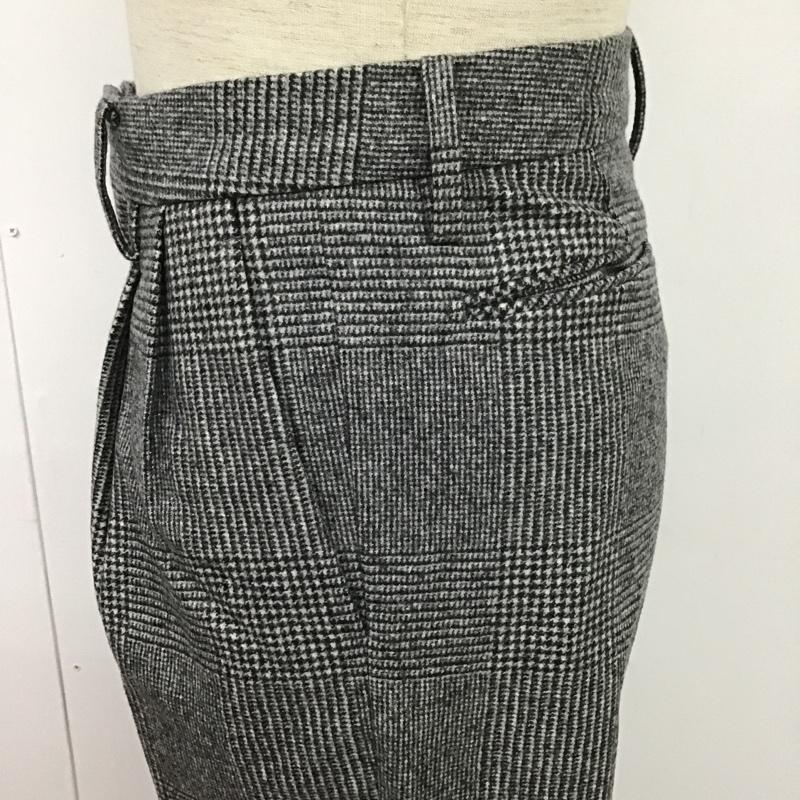 シップス SHIPS パンツ スラックス タック 千鳥格子 黒 / ブラック / X 白 / ホワイト / メンズ USED 古着 中古 10087026