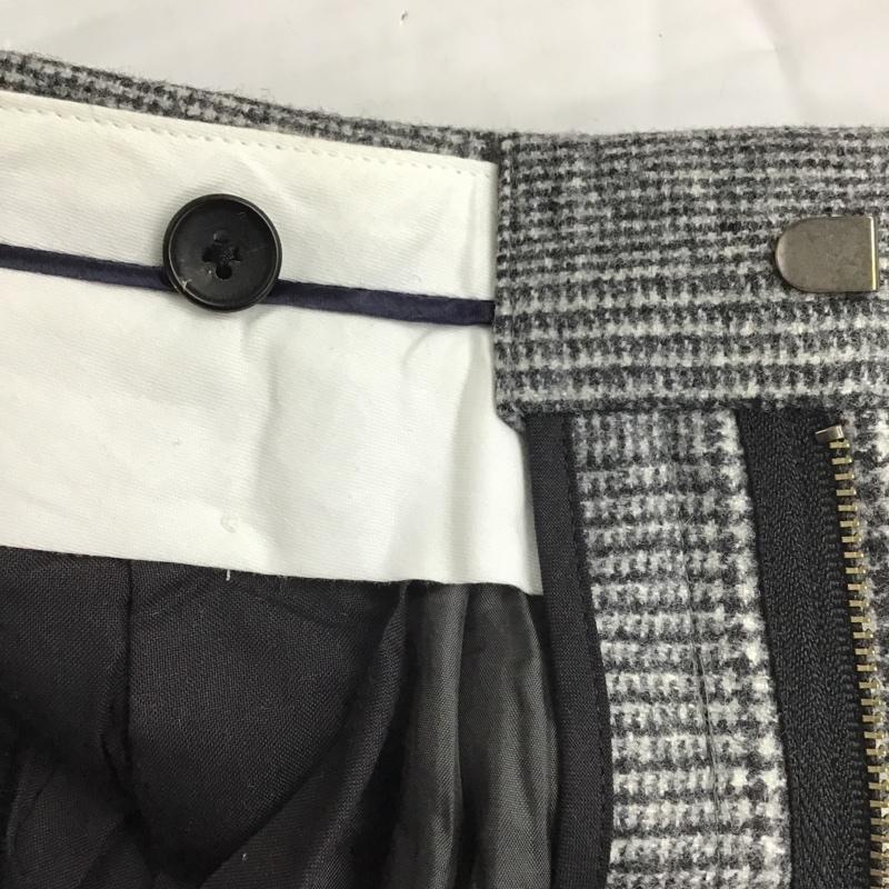 シップス SHIPS パンツ スラックス タック 千鳥格子 黒 / ブラック / X 白 / ホワイト / メンズ USED 古着 中古 10087026