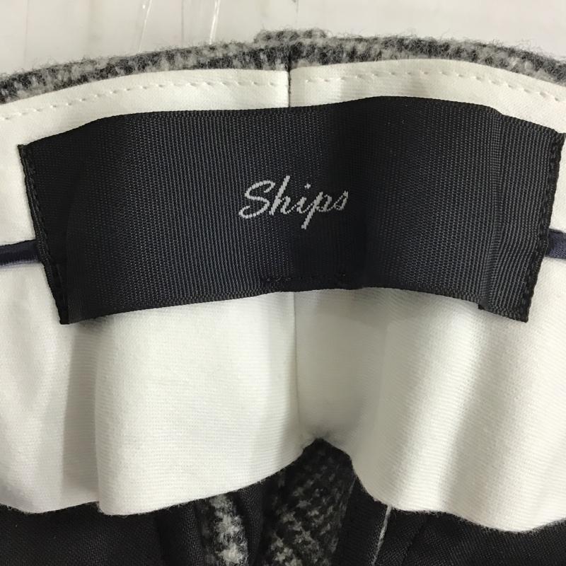 シップス SHIPS パンツ スラックス タック 千鳥格子 黒 / ブラック / X 白 / ホワイト / メンズ USED 古着 中古 10087026