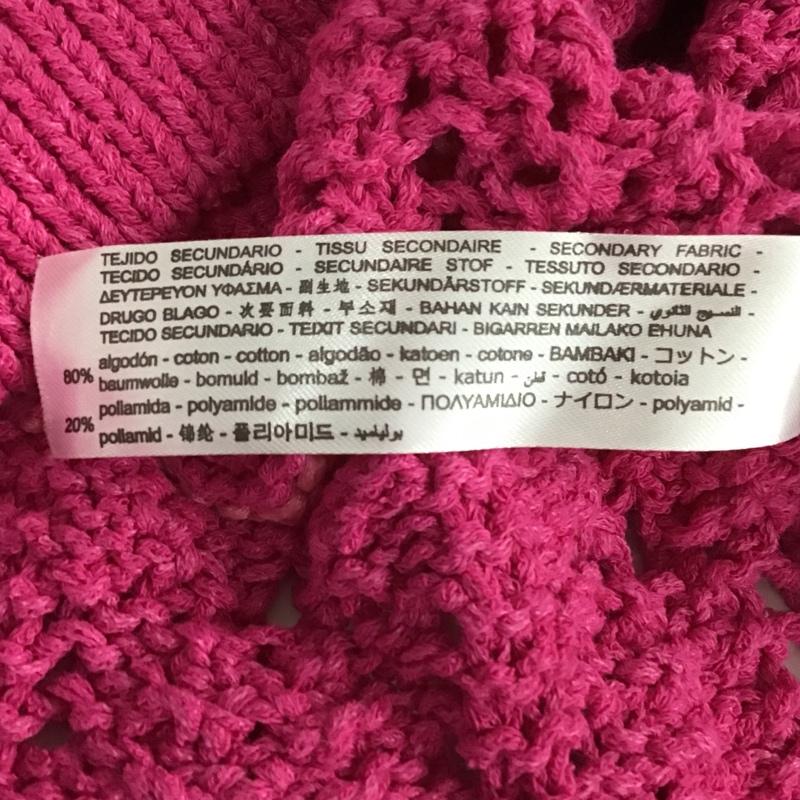 ザラ ZARA ベスト ベスト 3991 100 630 ニット タグ付き M ボーダー柄 桃 / ピンク / レディース USED 古着 中古 10087114