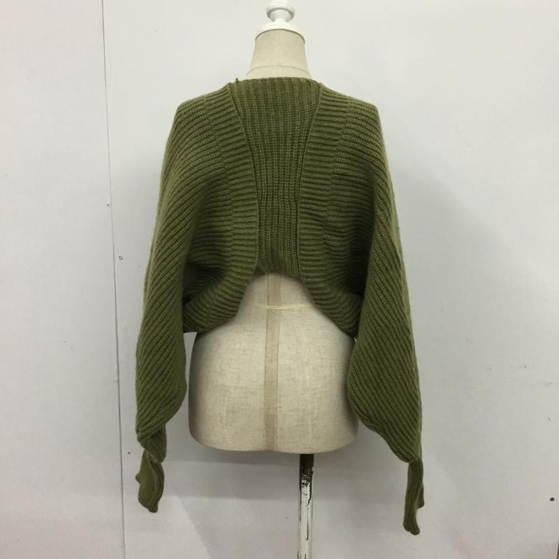 フリークスストア FREAK'S STORE カーディガン 長袖 214-3375 ボレロ FREE 無地 カーキ / カーキ / レディース USED 古着 中古 10087130