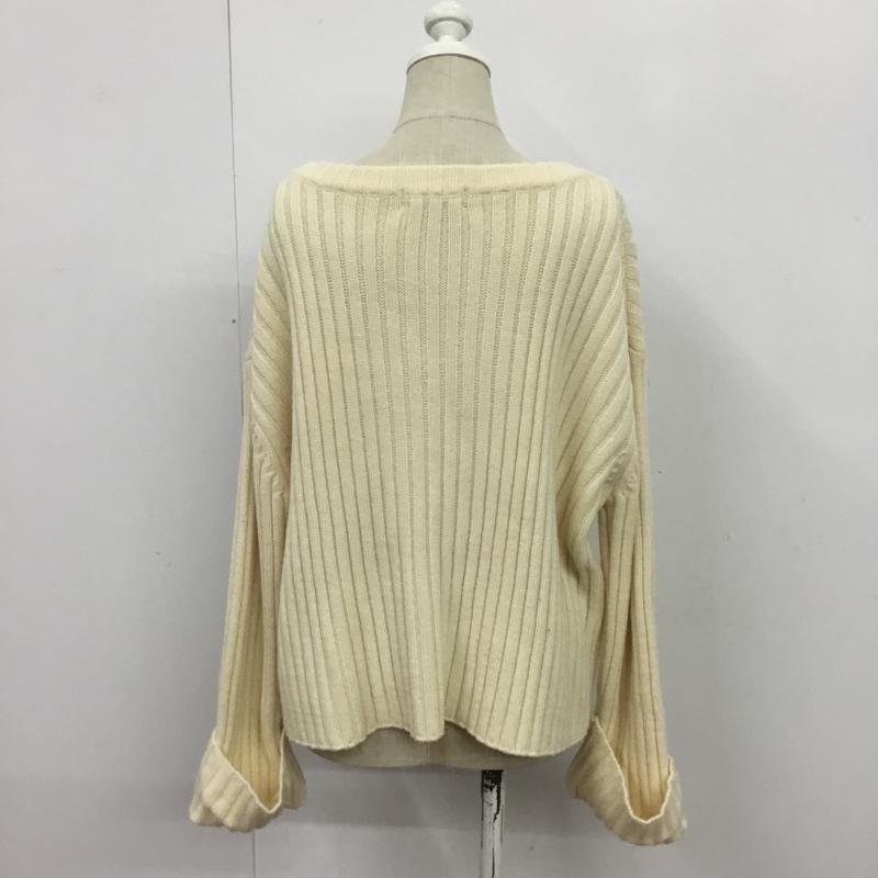 ジーナシス JEANASIS ニット、セーター 長袖 JS062214MC FREE 無地 オフホワイト / オフホワイト / レディース USED 古着 中古 10087136
