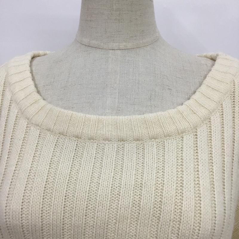 ジーナシス JEANASIS ニット、セーター 長袖 JS062214MC FREE 無地 オフホワイト / オフホワイト / レディース USED 古着 中古 10087136