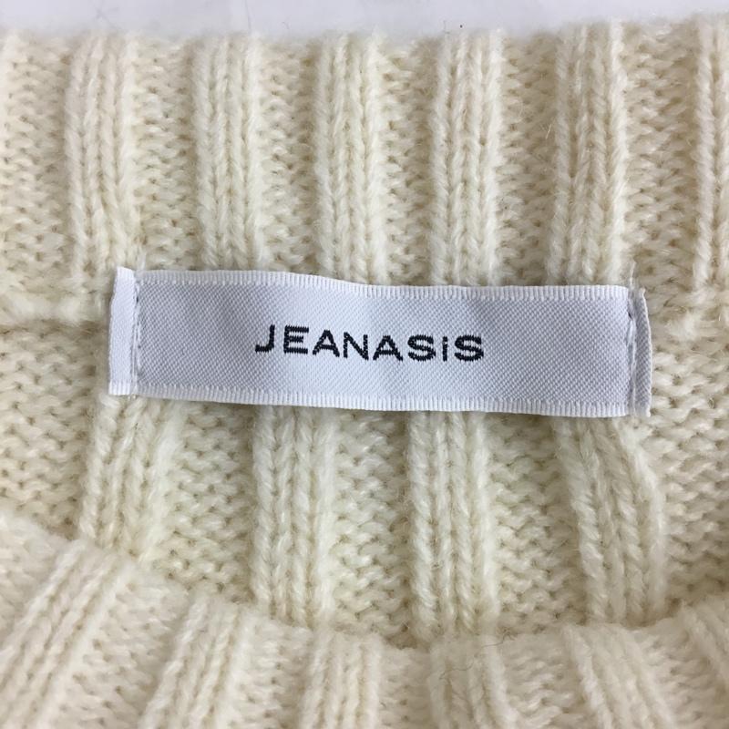 ジーナシス JEANASIS ニット、セーター 長袖 JS062214MC FREE 無地 オフホワイト / オフホワイト / レディース USED 古着 中古 10087136