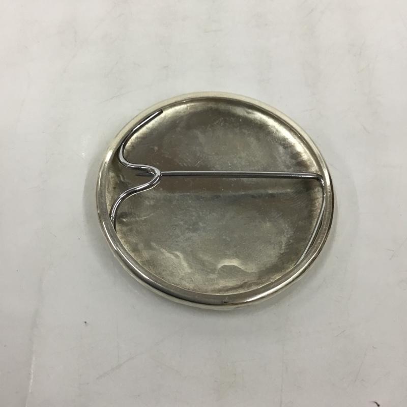 バニー BUNNEY ファッション小物 ファッション小物 B0200105 バッジ 箱有 34mm Hammered Badge ロゴ、文字 銀 / シルバー / メンズ USED 古着 中古 10087207