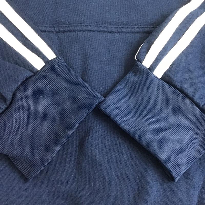 アディダス adidas パーカー 長袖 ED7017 TARTAN HOODIE プルオーバー XS ロゴ、文字 紺 / ネイビー / X 白 / ホワイト / メンズ USED 古着 中古 10087242