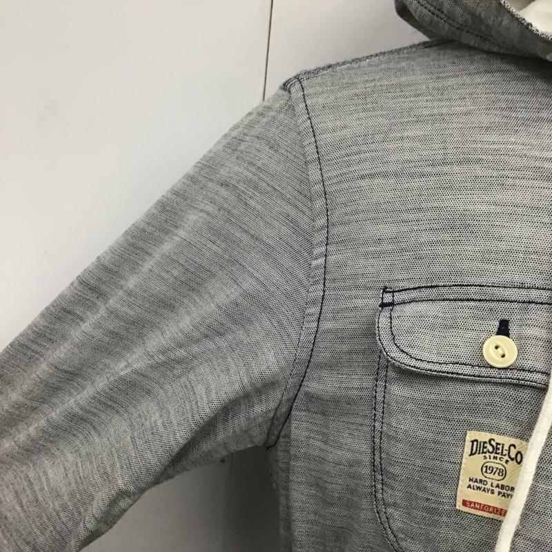 ディーゼル DIESEL シャツ、ブラウス 長袖 フード付きシャツ S ロゴ、文字 灰 / グレー / メンズ USED 古着 中古 10087244