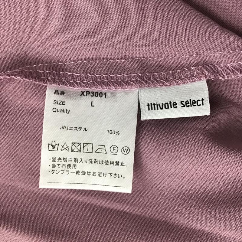 ティティベイト titivate カットソー 長袖 L 無地 桃 / ピンク / レディース USED 古着 中古 10087253