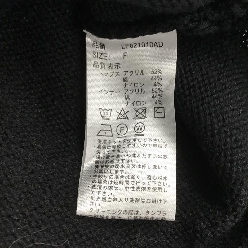 ローリーズファーム LOWRYS FARM ニット、セーター 長袖 FREE 無地 黒 / ブラック / レディース USED 古着 中古 10087255