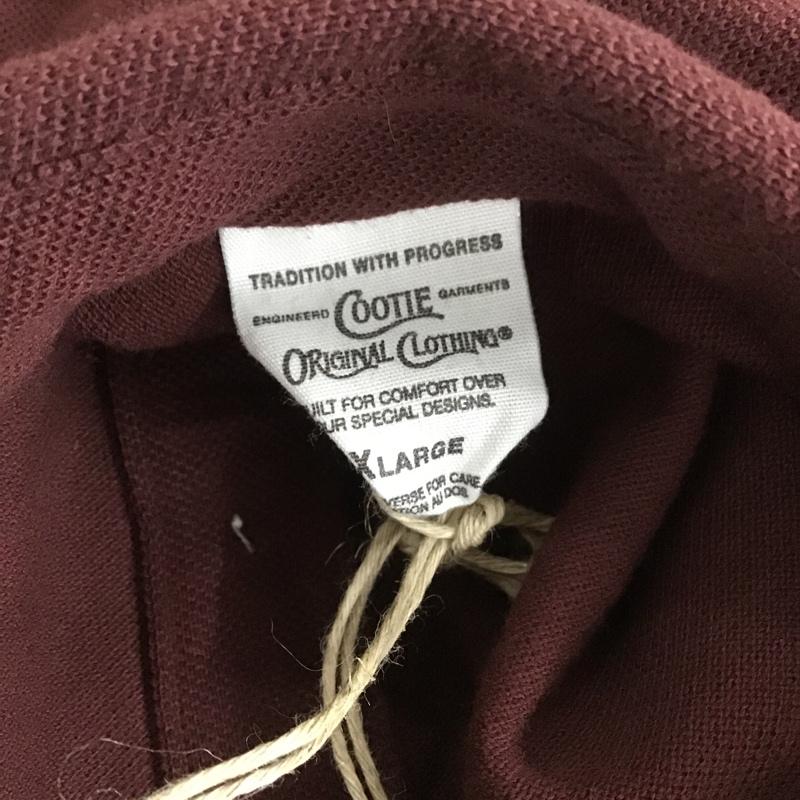クーティープロダクションズ COOTIE PRODUCTIONS ポロシャツ 半袖 XL 無地 えんじ / ワインレッド / メンズ USED 古着 中古 10087310
