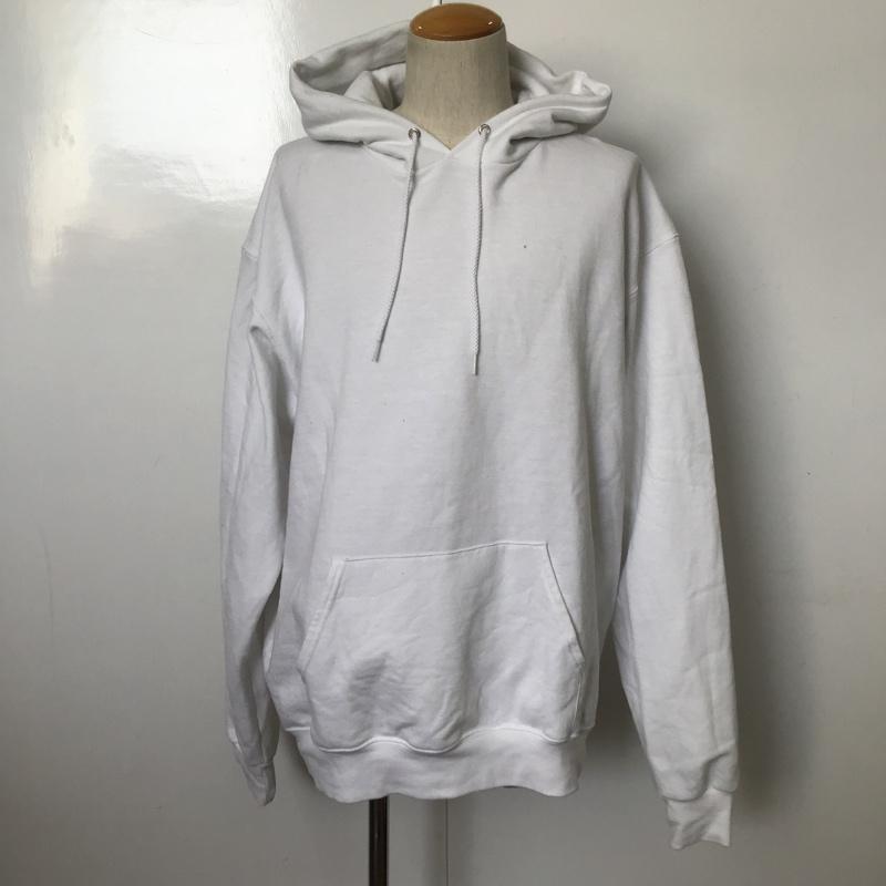 チャンピオン Campion パーカー 長袖 L 無地 白 / ホワイト / メンズ USED 古着 中古 10087422