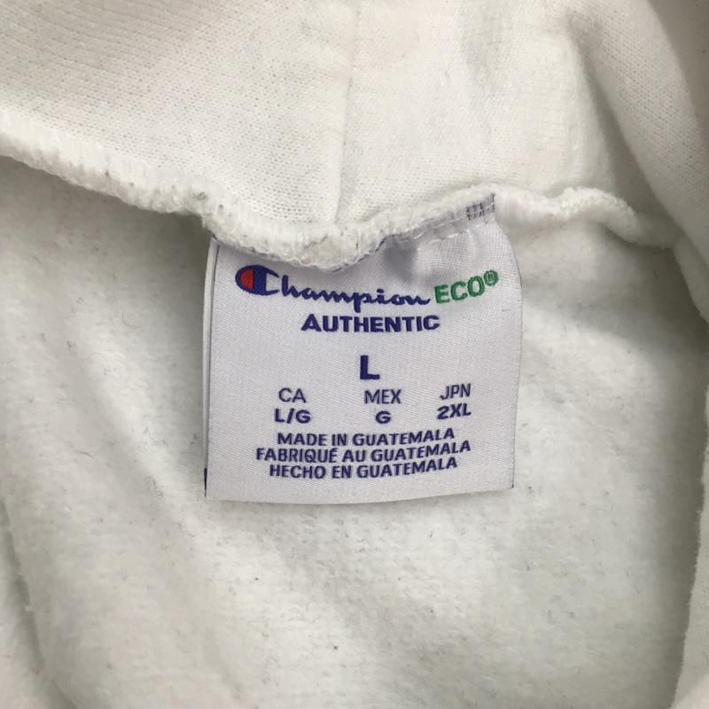 チャンピオン Campion パーカー 長袖 L 無地 白 / ホワイト / メンズ USED 古着 中古 10087422
