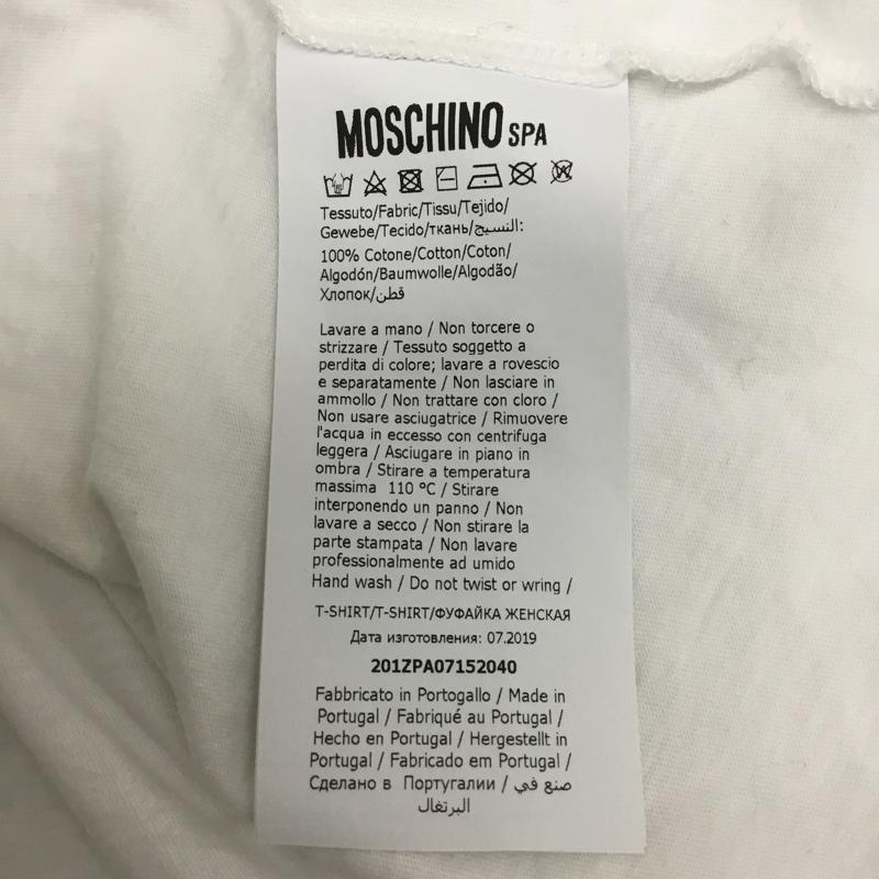 モスキーノ MOSCHINO Tシャツ 半袖 M ロゴ、文字 白 / ホワイト / メンズ USED 古着 中古 10087512