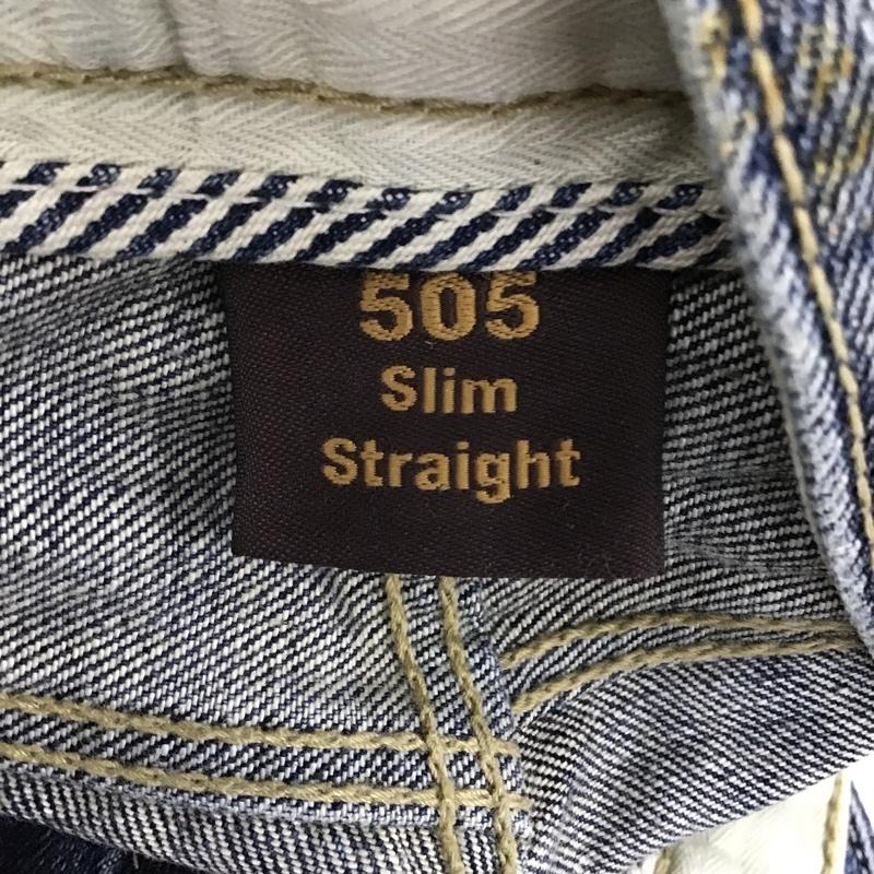 リーバイス Levi's パンツ デニム、ジーンズ LH505-0019 パッチワーク W28 L32 28インチ ダメージ加工 青 / ブルー / メンズ USED 古着 中古 10087522