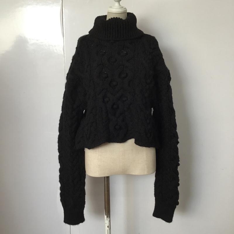 ザラ ZARA ニット、セーター 長袖 3859 149 800 タートルネック M 黒 / ブラック / レディース USED 古着 中古 10087542