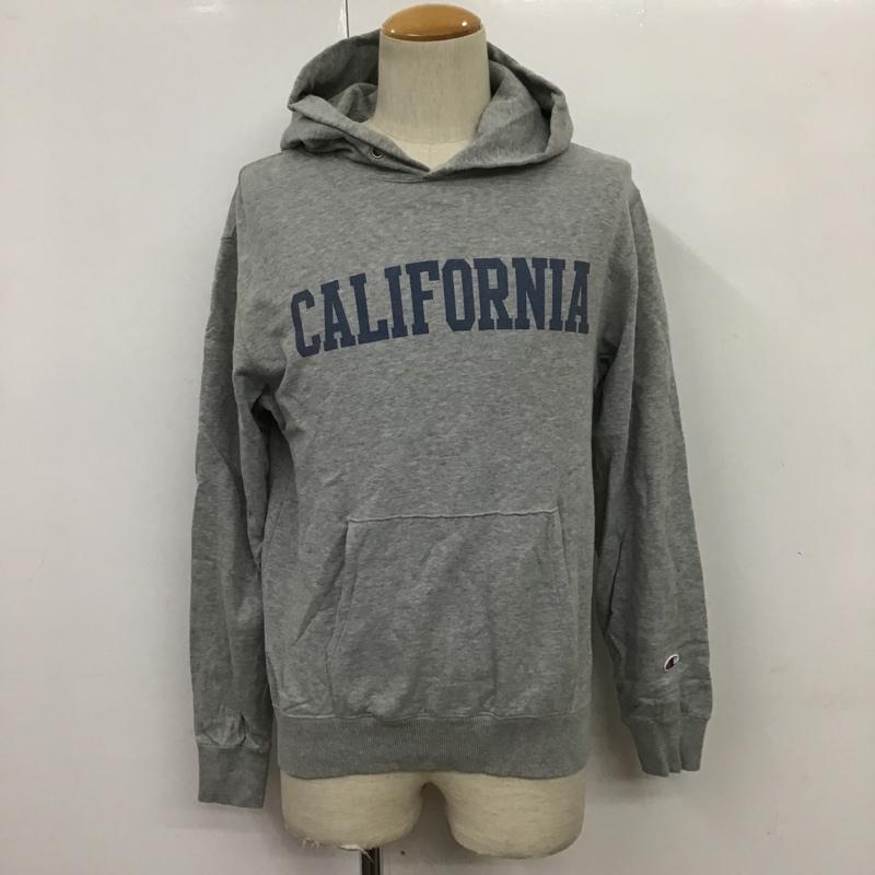 チャンピオン Campion パーカー 長袖 フーディ M プリント 灰 / グレー / メンズ USED 古着 中古 10087589