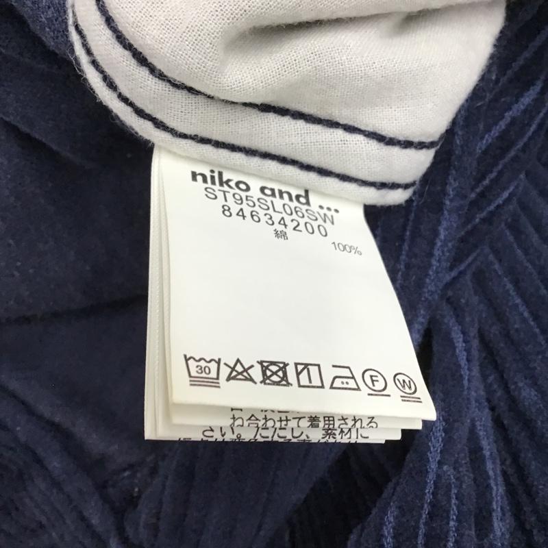 ニコアンド niko and... ボトムス ボトムス コーデュロイパンツ ワイド M 無地 紺 / ネイビー / レディース USED 古着 中古 10087608