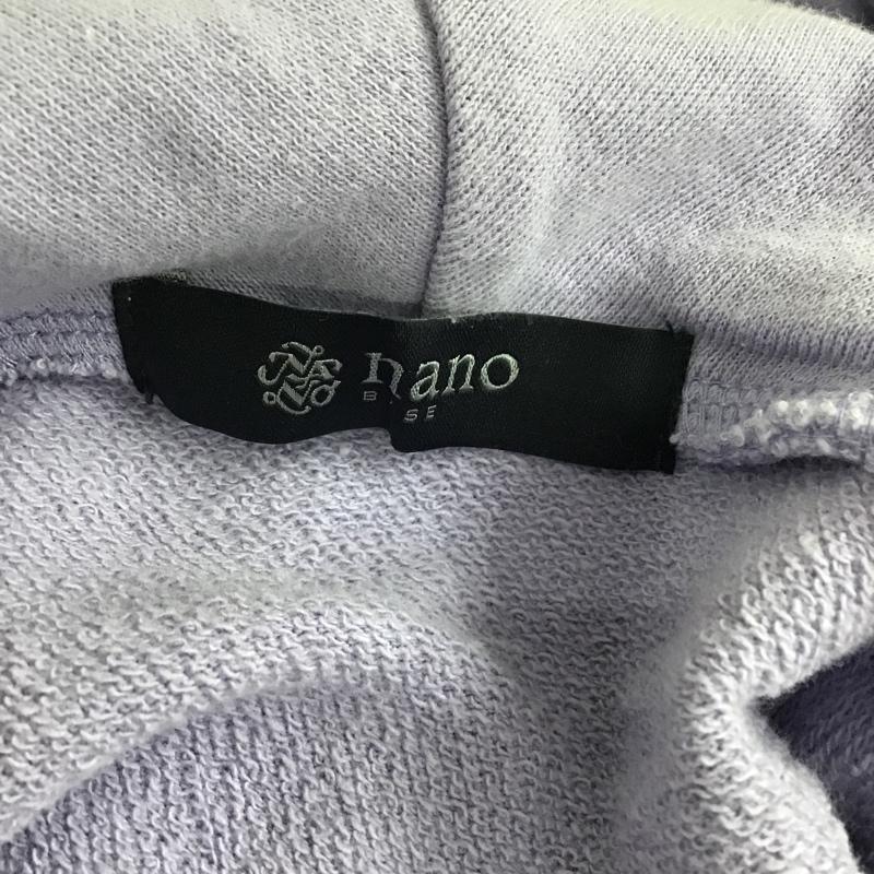 ナノベース nano base パーカー 長袖 BA73TT0425OS カラーフーディー プルオーバー M 無地 紫 / パープル / メンズ USED 古着 中古 10087611