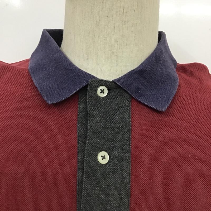 ポロバイラルフローレン Polo by RALPH LAUREN ポロシャツ 長袖 XL ワンポイント えんじ / ワインレッド / X 紺 / ネイビー / メンズ USED 古着 中古 10087614