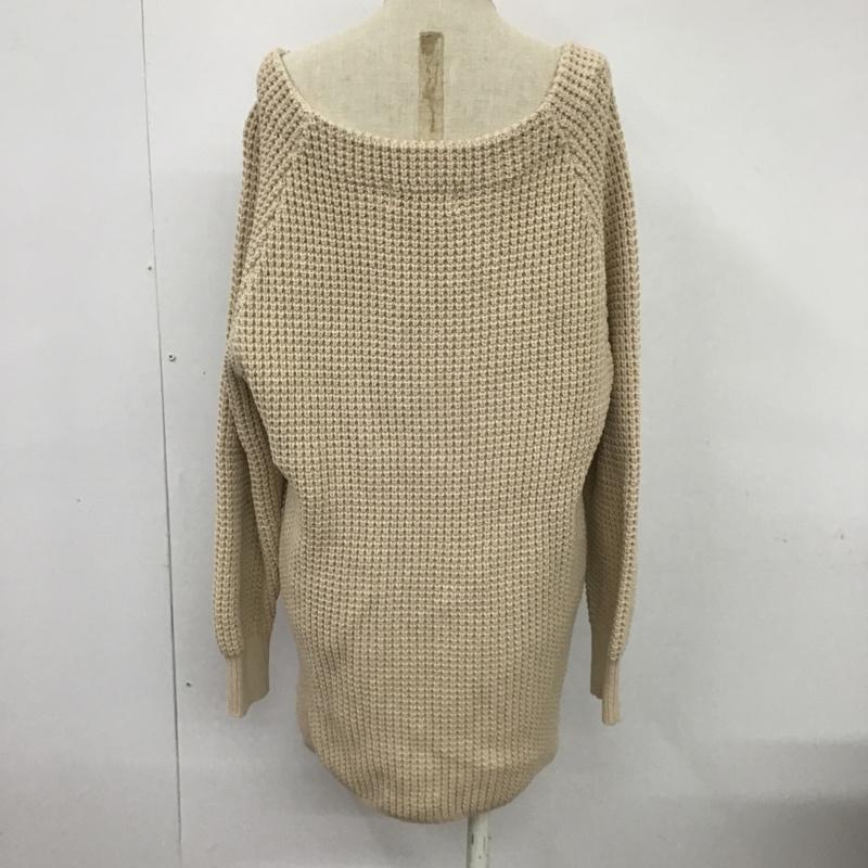 アズールバイマウジー AZUL BY MOUSSY ニット、セーター 長袖 250CSZ70-280B WAFFLE KNIT TUNIC S 無地 ベージュ / ベージュ / レディース USED 古着 中古 10087641