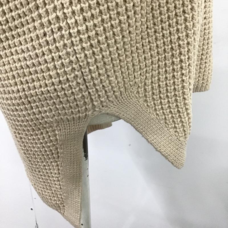 アズールバイマウジー AZUL BY MOUSSY ニット、セーター 長袖 250CSZ70-280B WAFFLE KNIT TUNIC S 無地 ベージュ / ベージュ / レディース USED 古着 中古 10087641